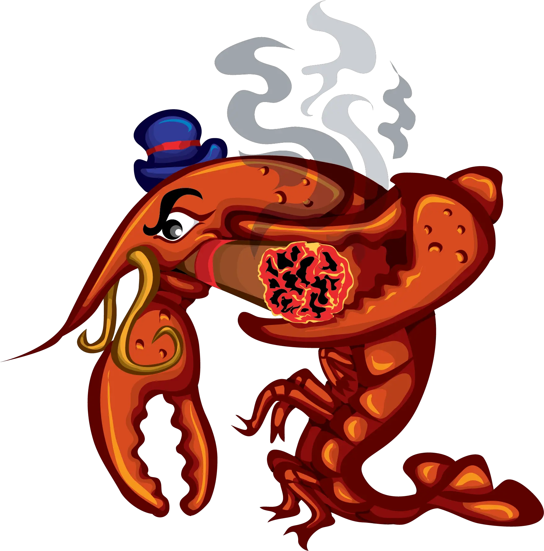  Download Crawfish Smoking Cigar Clip Art Crawfish Smoking Crawfish Smoking Cigar Png Crawfish Png