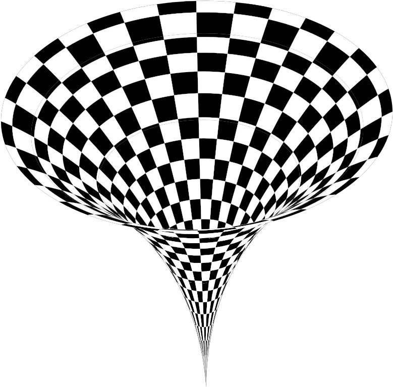  Png 3d Checkerboard Vortex Hot Air Balloon Black And White Png Vortex Png