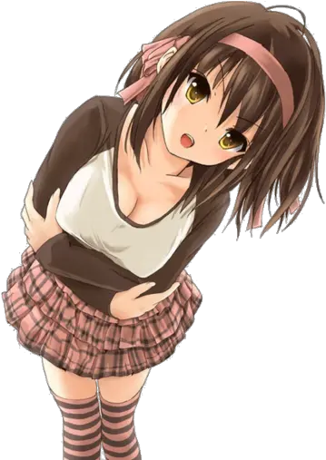  Download Free Png 15 Anime Girl With Brown Hair For Anime Girl Render Png Girl Hair Png