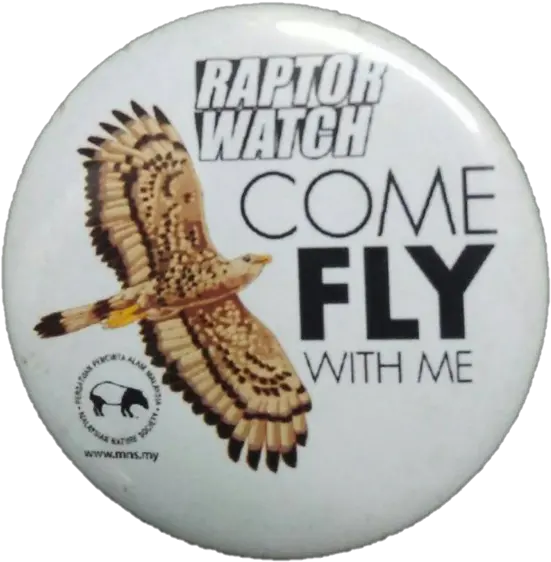  Raptor Watch Button Badge Malaysian Nature Society Png Raptor Png