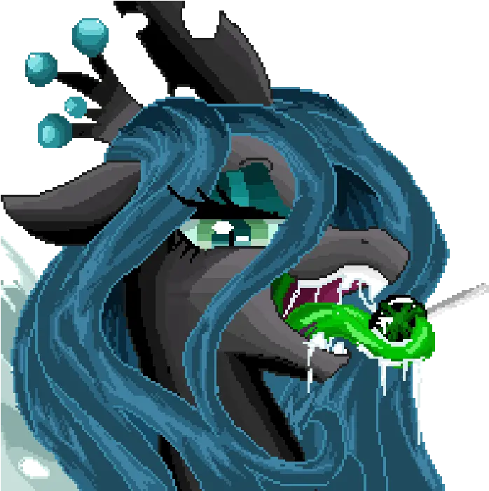  Drool Artist Kpshadowsquirrel Artist My Little Pony Chrysalis Pixel Art Grid Png Drool Png