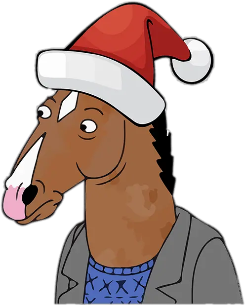  Check Out This Transparent Bojack Horseman Wearing A Bojack Horseman Png Christmas Hat Icon