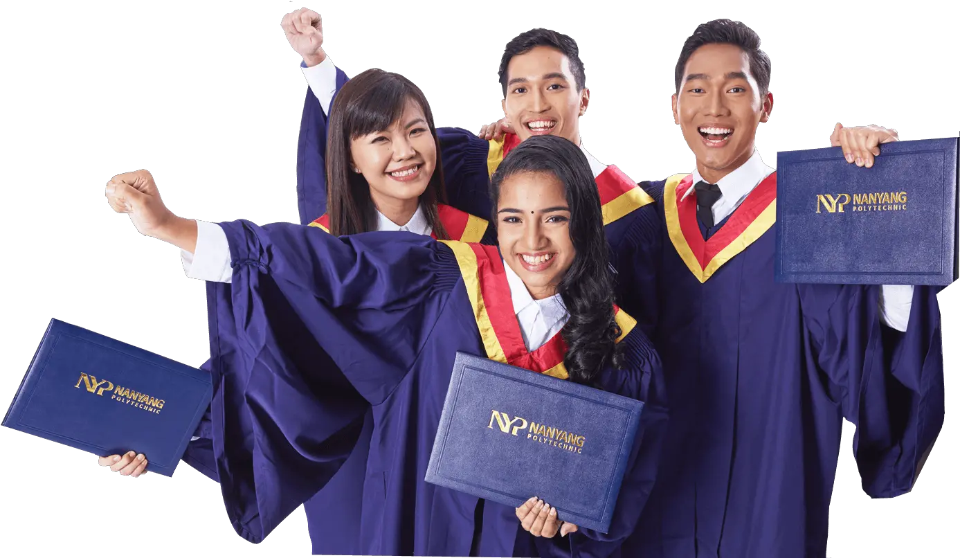  Student Login Nanyang Poly Graduation Gown Png Cap And Gown Icon