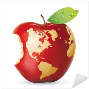  Sticker Vector Red Apple Earth Pixersus Country Of Origin Labelling Nz Png Red Apple Icon