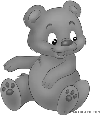  Baby Bear Animal Free Black White Cartoon Baby Gray Bears Png Cartoon Bear Png