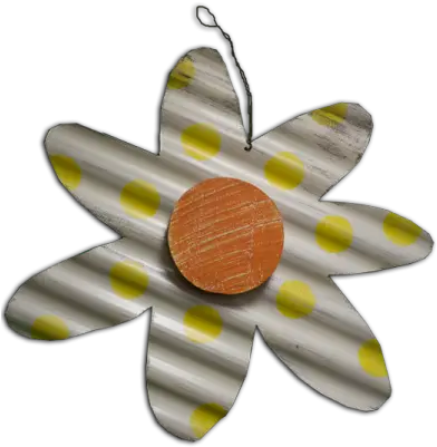  White Flower With Yellow Dots Hacer Una Tarjeta De Presenracion Con Acetato Png Yellow Dot Png