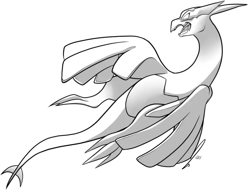  Shadow Lugia Pokemon Pokemon Shadow Lugia Drawing Png Lugia Png