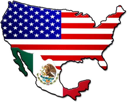  United Mexican States Estados American Flag Drawings Easy Mexico And Usa Png Mexico Flag Png