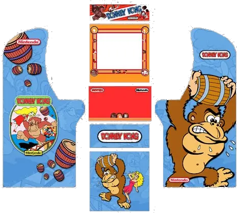  Arcade 1up Donkey Kong Complete Kit Donkey Kong Side Art Png Donkey Kong Png