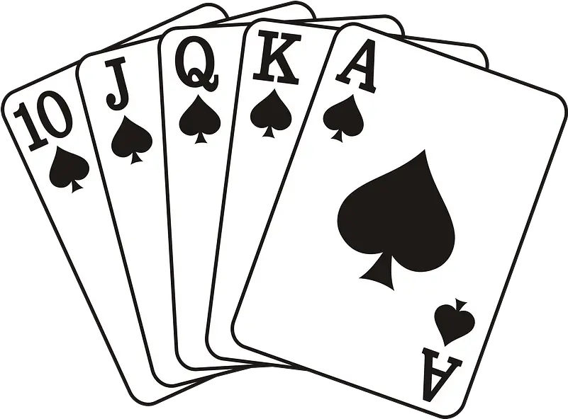  Royal Flush Spade Suit Clipart Free Download Transparent Royal Flush Png Card Suit Png