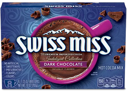  Dark Chocolate Sensation Swiss Miss Swiss Miss Hot Cocoa Dark Png Hot Chocolate Transparent