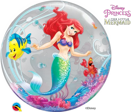  Disney Bubble The Little Mermaid Little Mermaid Bubble Balloon Png The Little Mermaid Png