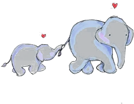  Elephant Mother Infant Clip Art Elephant And Baby Elephant Cartoon Png Baby Elephant Png