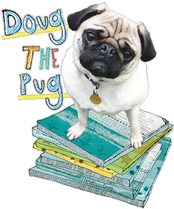  Reading Dog Doug The A Working Tale Png Pug Png