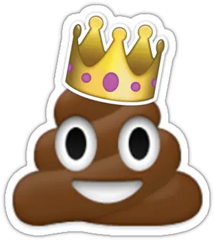  Poop Emoji Stickers By Marenamackay Png Transparent Poop Emoji With Crown Emojis Png Transparent