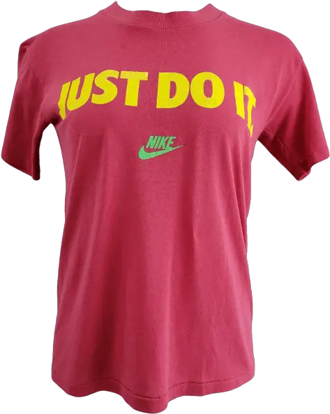  80u0027s Pink Just Do It T Shirt By Nike Active Shirt Png Just Do It Transparent