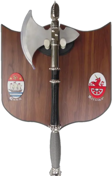  Hand Painted Coat Of Arms Shields W Collectible Sword Png Battle Axe Png