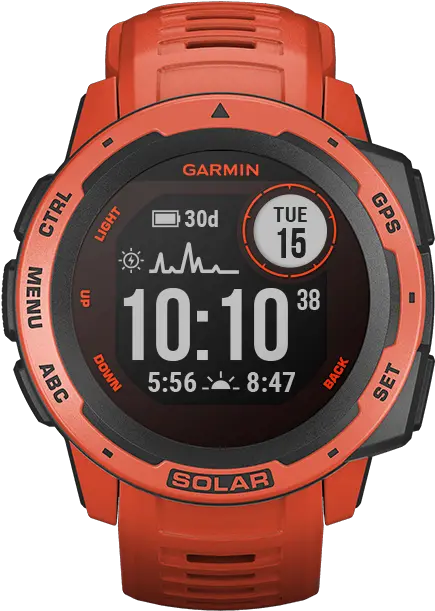  Instinct Solar Garmin Hong Kong Garmin Instinct Solar Png Red Png