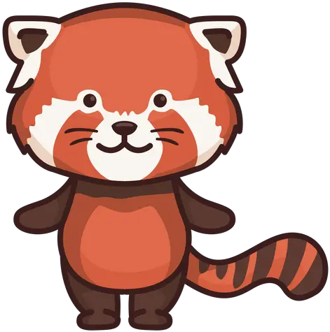  Cute Red Panda Character Fauna Asiática Desenhos Coloridos Cute Png Red Panda Png