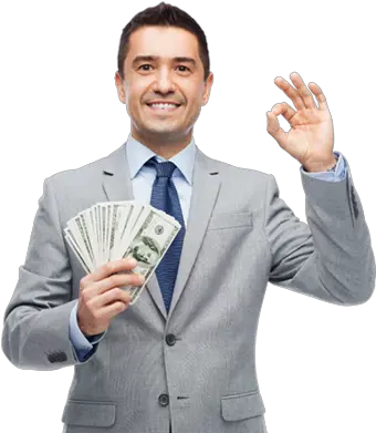  Receive An Instant Cash Offer Man With Cash Png Hand With Money Png