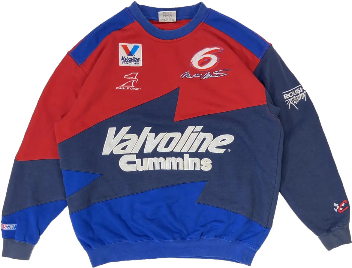  90u0027s Hase Valvoline Cummins Vintage Racing Sweat Shirts 3141 Long Sleeve Png Valvoline Logo Png