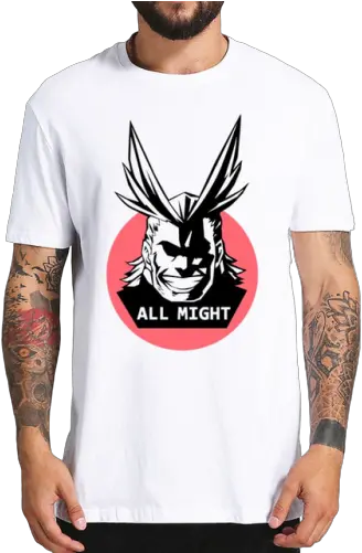  My Hero Acadamia All Might Red Background Tshirt T Png All Might Transparent