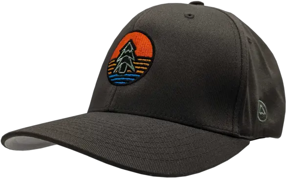  Hat Tree Icon Sunrise Dark Grey Flexfit Structured Cap For Baseball Png Tree Icon Transparent