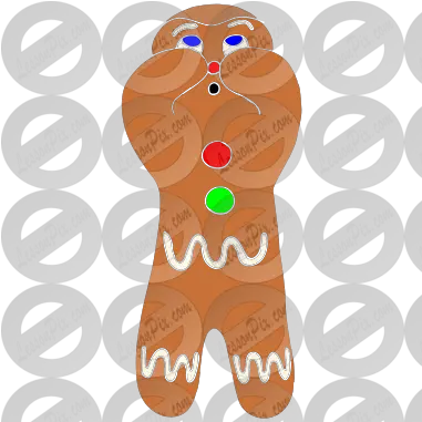  Shy Gingerbread Man Stencil For Classroom Therapy Use Soft Png Gingerbread Man Transparent