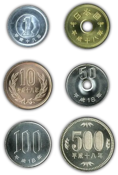  Jpy Coins Japanese Money Coins Png Coins Png