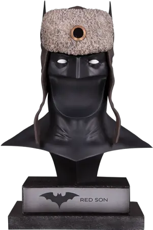  Dc Comics Red Son Batman Cowl Statue By Collectibles Dc Gallery Red Son Batman Cowl Statue Png Batman Mask Png