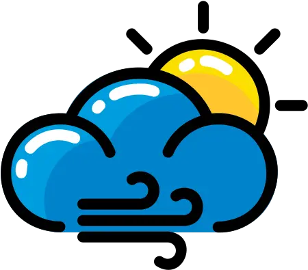  Cloud Icon Weather Sun Wind Climate Icono De Un Foco Png Wind Weather Icon