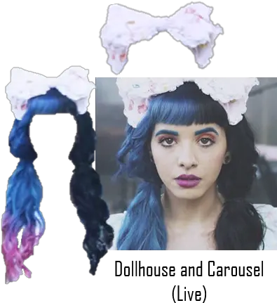  Dollhouse And Carrousel Live Hairs Hair Melanie Martinez Blue Png Black Hair Png