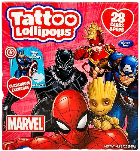  Marvel 28ct Tattoo Pop Card Kit Women Of Marvel Png Spiderman Logo Tattoo