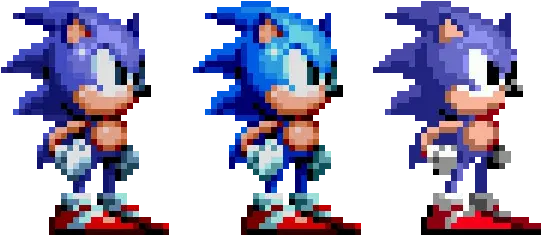  Sonicu0027s Mania Sprite Recolored To Fit Older Sonic 1u0026cd Sonic Pixel Art Png Sonic Mania Logo