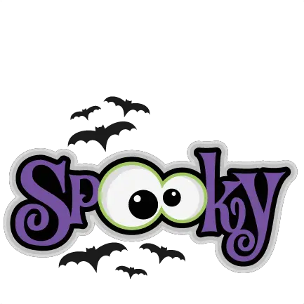  Scrapbook Title Svg Cutting Files Bat Halloween Clipart Spooky Png Spooky Png