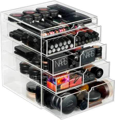  Deluxe Beauty Box Clear Acrylic Makeup Makeup Storage Organizer Png Transparent Box