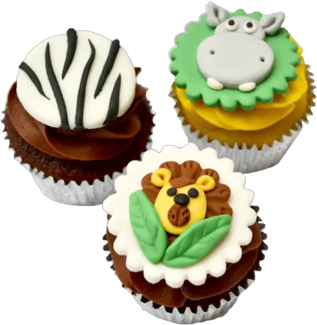  Safari Animals Cupcakes U2013 Sugar Street Boutique Cupcake Png Birthday Cupcake Png