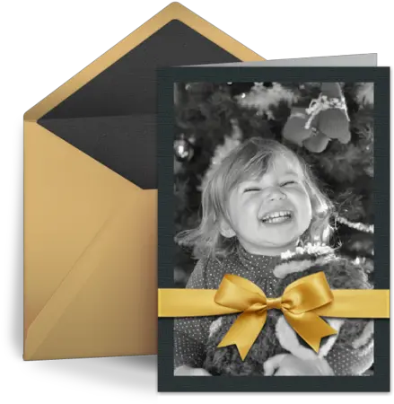  Business Holiday Bow Christmas Card Photograph Png Holiday Bow Png