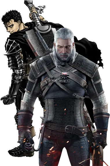  Download Hd Guts Vs Geralt Of Rivia Witcher 3 Wild Hunt Characters Png Witcher Png