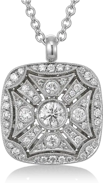  Art Deco Design Diamond Necklace Necklace Png Diamond Chain Png