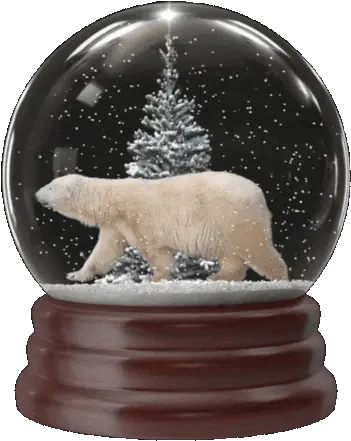  Polar Bear Snowglobe Gif Polar Bear Png Transparent Snow Gif