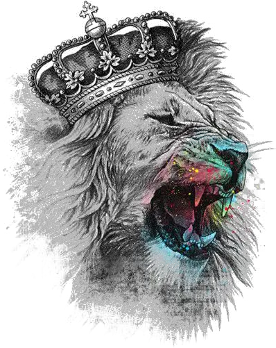  Download Head Crown T Lion Head With Crown Png Lion Roar Png