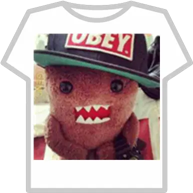  Domo With Obey Snapback Roblox Pewdiepie T Shirt Roblox Png Obey Hat Png