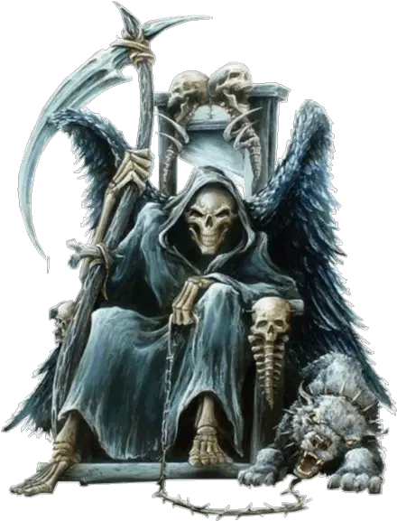  Angel Goth Png Official Psds Grim Reaper On A Throne Angels Png