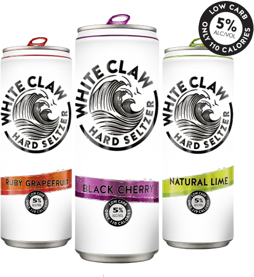  Three Cans Of White Claw Hard Seltzer White Claw Best Flavor Png White Claw Png