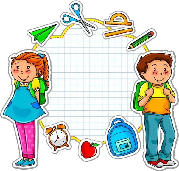  Back To School Kids Png Picture Mart Cadre De Page Scolaire School Kids Png