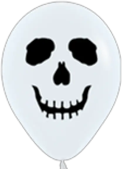  Download Sempertex 12 Skull Face White Black Balloon Halloween Decorations Png Skull Face Png