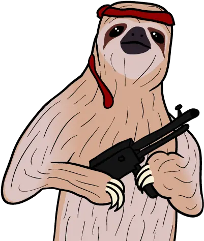  Download Hd Sloth Cartoon Png Cartoon Sloth On Transparent Cartoon Gun Png