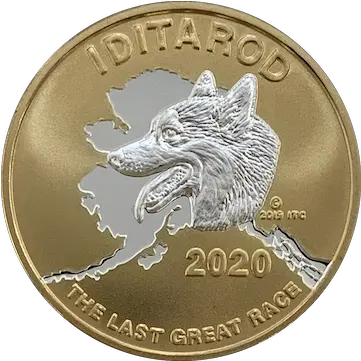  Welcome To The Alaska Mint Home Of Finest Gold Silver Iditarod 2020 Png Coin Transparent