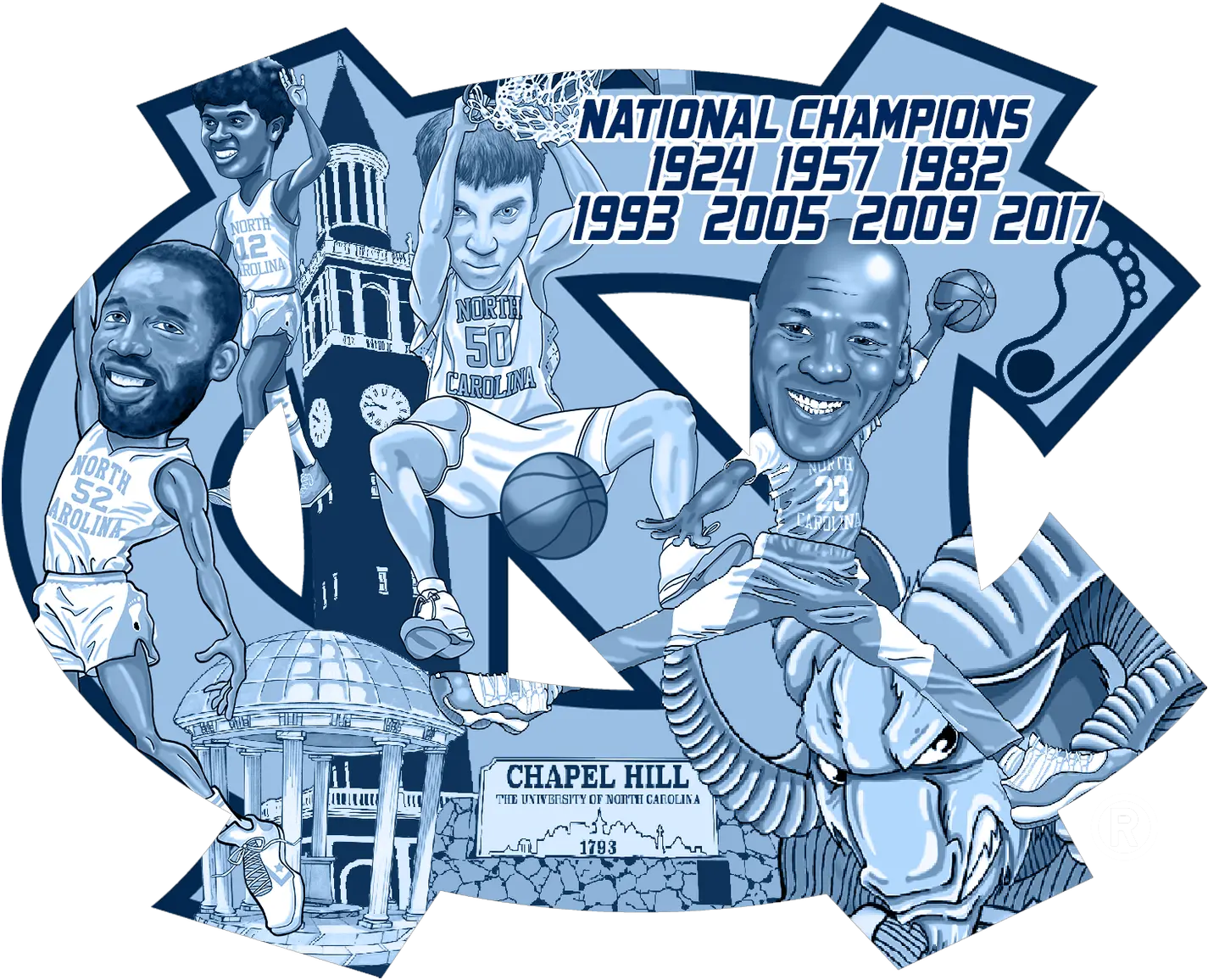  Unc Tarheels Basketball Tar Heel Basketball Legends Png Unc Basketball Logos